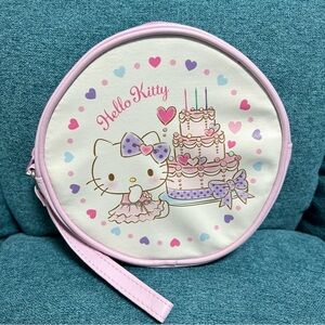 Hello Kitty Sanrio Smiles Faux Leather Zip Around Wristlet